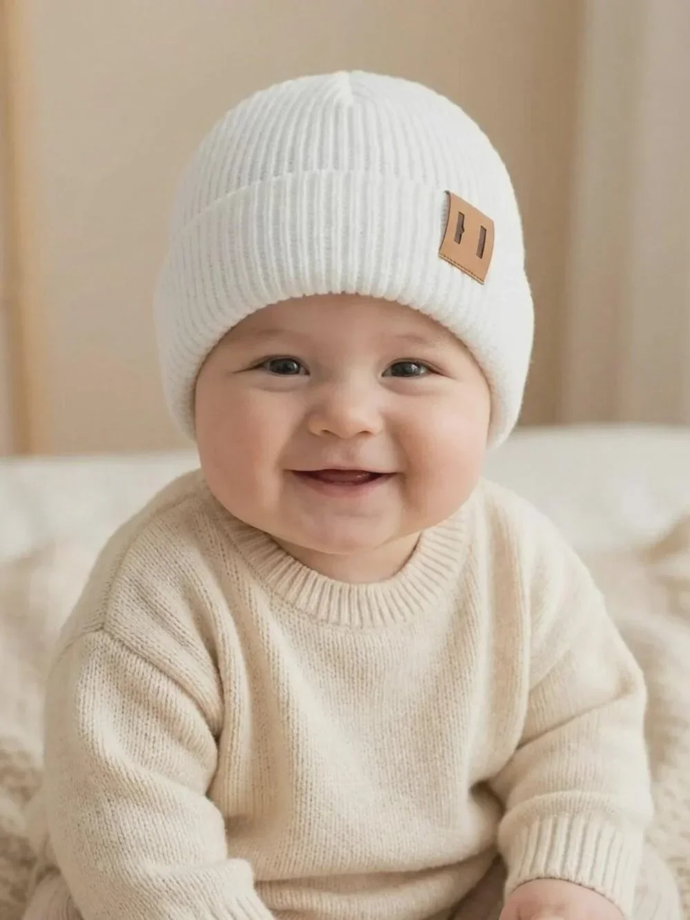3-Pack Baby Beanies - Soft Cozy Knit Hats